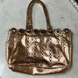 Isabela Fiore Metalic Leather Bag